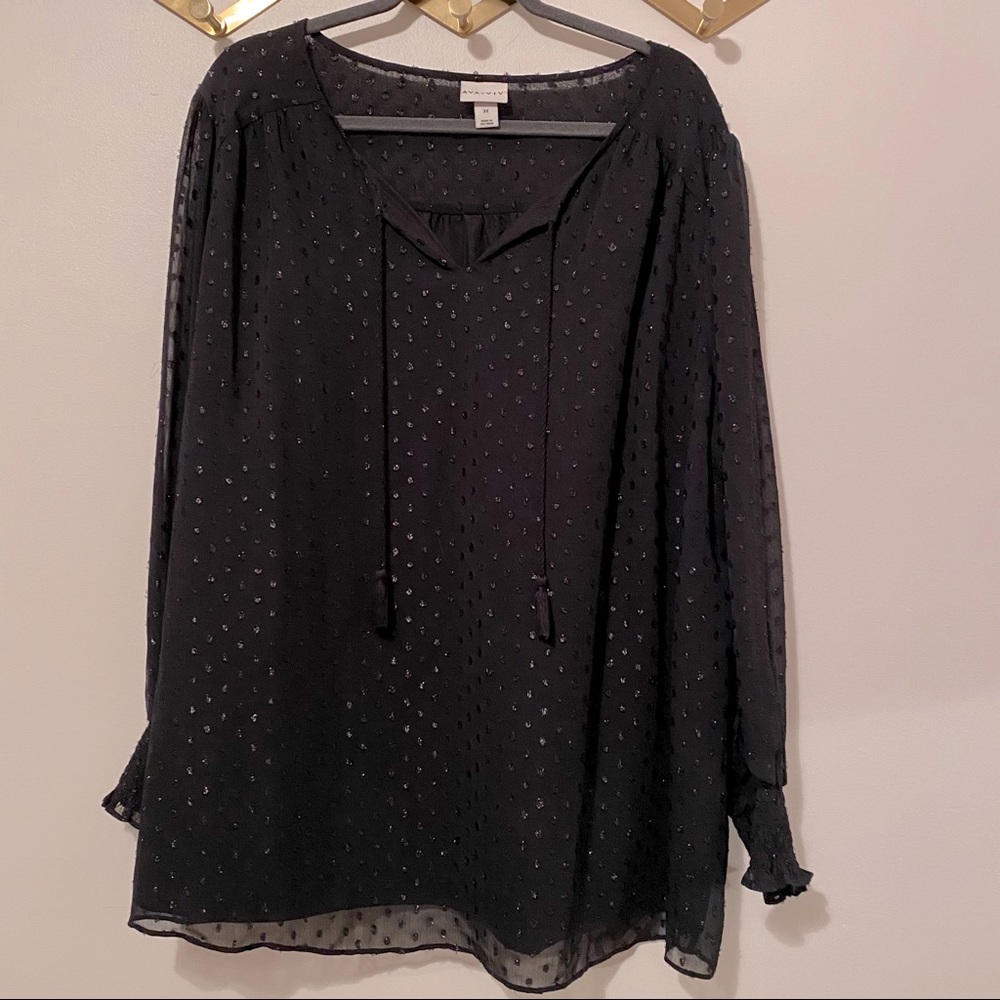 Plus Size Black Top